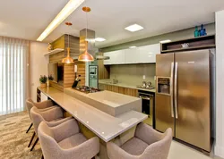 Living Room Kitchen Design With Peninsula