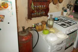 Kitchen With Gas Cylinder Design