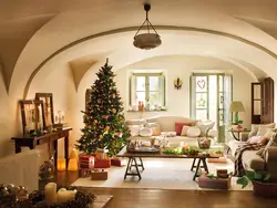 Christmas Tree In The Kitchen Living Room Design
