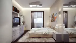 Прямоугольная Спальня С Балконом Дизайн