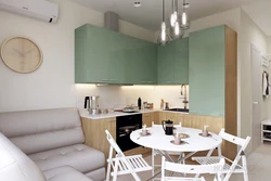 Kitchen Design In Euro-Room Apartment Peak