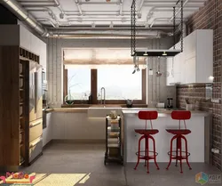 Kitchen design in an old building