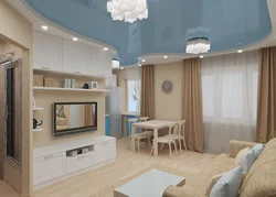 Kitchen living room design in Brezhnevka