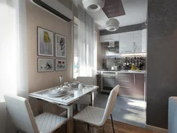 Kitchen living room design in Brezhnevka
