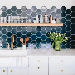 Kitchen design with honeycomb tiles