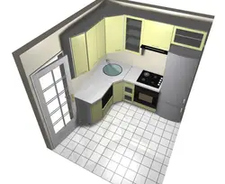 Kitchen design with sharp corners