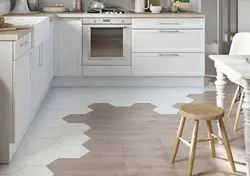 Light tiles in the kitchen design