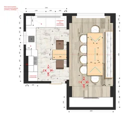 Living Room Kitchen Design With Dimensions