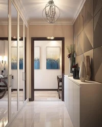 Hallway Design With Mirror Door