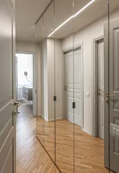 Hallway Design With Mirror Door