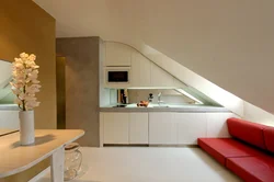 Kitchen Living Room In The Attic Design