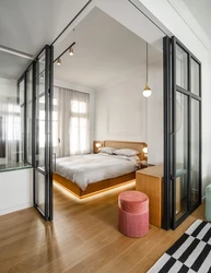 Bedroom Behind A Glass Partition Design