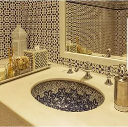 Марокко стиліндегі ванна бөлмесінің дизайны