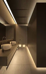 Дизайн световых линий в ванной
