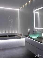 Design Of Light Lines In The Bathroom