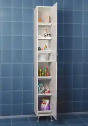 Дизайн углового шкафа в ванной