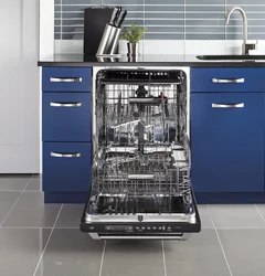 Design of straight kitchens with dishwasher