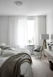 Curtain Design For Gray And White Bedroom