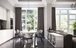 Panoramic Windows In The Kitchen Curtain Design