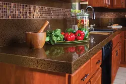 Kitchen design color of countertop and apron