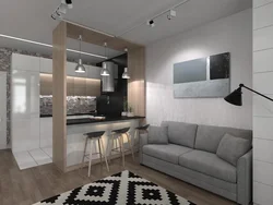 Apartment design 39 m with kitchen