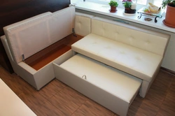 Corner kitchen design with sleeping area