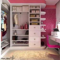 Design of a room for a teenager with a dressing room