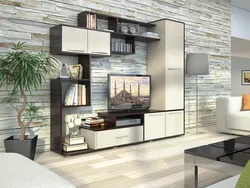 Living room design with chest of drawers and sofa