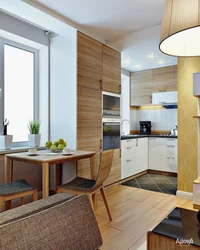 Design Of A Three-Room Apartment With A Small Kitchen