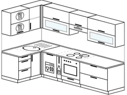 Kitchen design with dishwasher and refrigerator