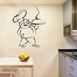 Kitchen design with a pattern on the entire wall