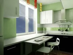 Дизайн кухни 2 на 5 с окном