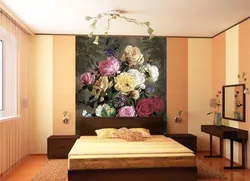 Bedroom Design With A Painting On The Entire Wall