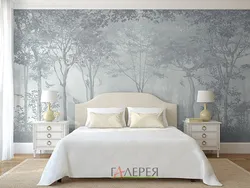 Bedroom Design With A Painting On The Entire Wall