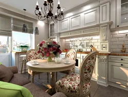 Kitchen Living Room Design With Sofa And Chairs