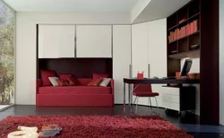 Bedroom Design With Sofa And Wardrobe