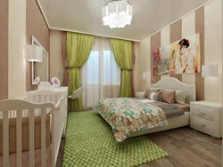 Дизайн Спальни 12 Кв С Детской Кроваткой