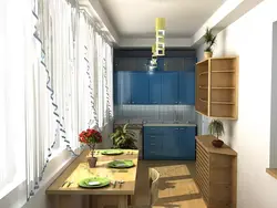 Kitchen design on the balcony 4 sq m