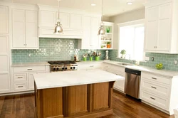 Kitchen design tiles for backsplash and countertop