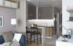 Kitchen Design In A Studio Apartment With One Window