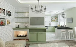 Loft and Provence style in one kitchen design