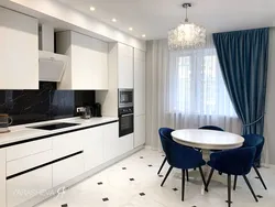 Дизайн однокомнатной квартиры с лоджией на кухне 40 м2