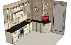 Kitchen design if there is no corner from the entrance to the kitchen