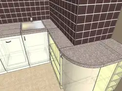 Kitchen design if there is no corner from the entrance to the kitchen