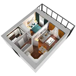 Apartment layout with balcony photo