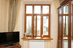 Wooden Windows In The Apartment Photo
