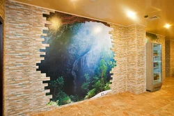 Искусственная стена в квартире фото