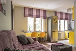 Curtains in Khrushchev apartment photo
