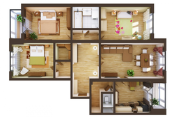 Diagram of rooms in the apartment photo
