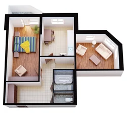 Apartment layout 2 rooms photo